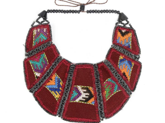 Vintage Huipil Bib Handmade Necklace - Eye Heart Curated