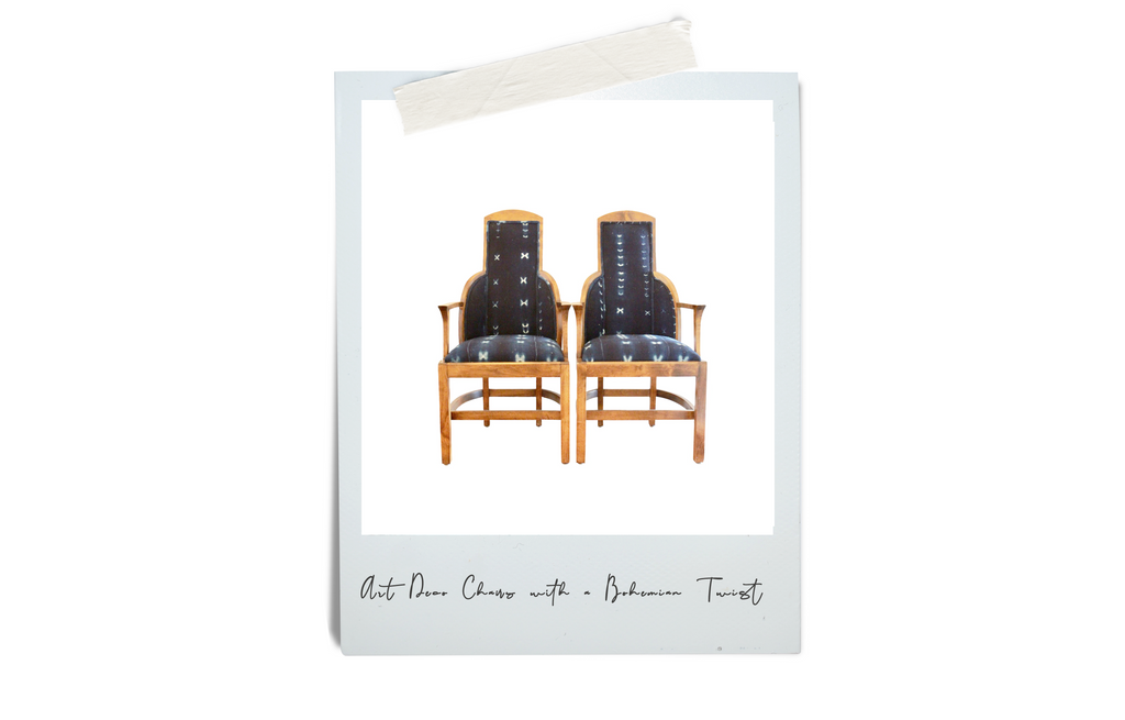 Set of Art Deco Chairs with a Bohemian Twist - Eye Heart Curated