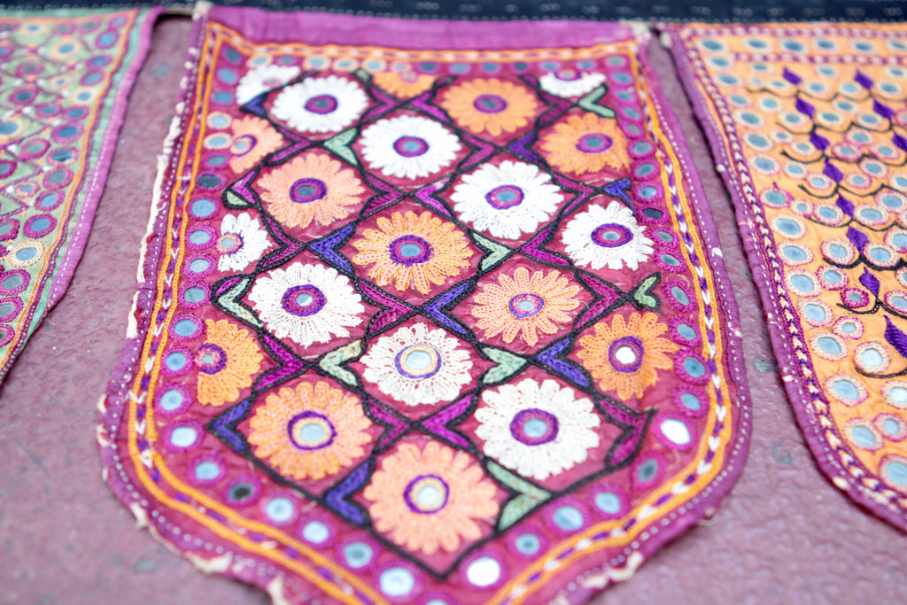 Handwoven Floral Indian Textile Wall Hanging - Eye Heart Curated