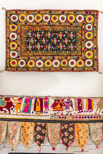 Vintage Indian Textile Wall Hanging - Eye Heart Curated